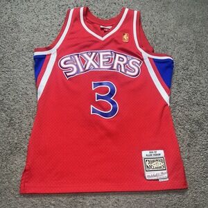 Mitchell & Ness Philadelphia 76ers Allen Iverson Red Rookie Jersey Size Medium